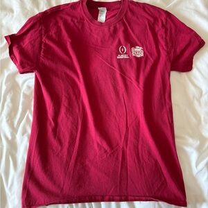 Alabama vs Washington 2016 CFP Chick-fil-A Peach Bowl Red Football T-Shirt